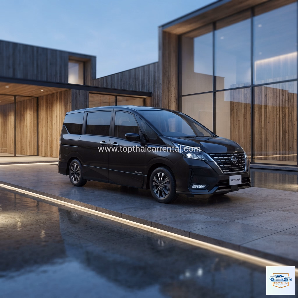 รถเช่าพร้อมคนขับ Nissan Serena SUV 7 ที่นั่ง ราคาพิเศษ ชลบุรี